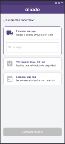 Captura de despacho de viaje